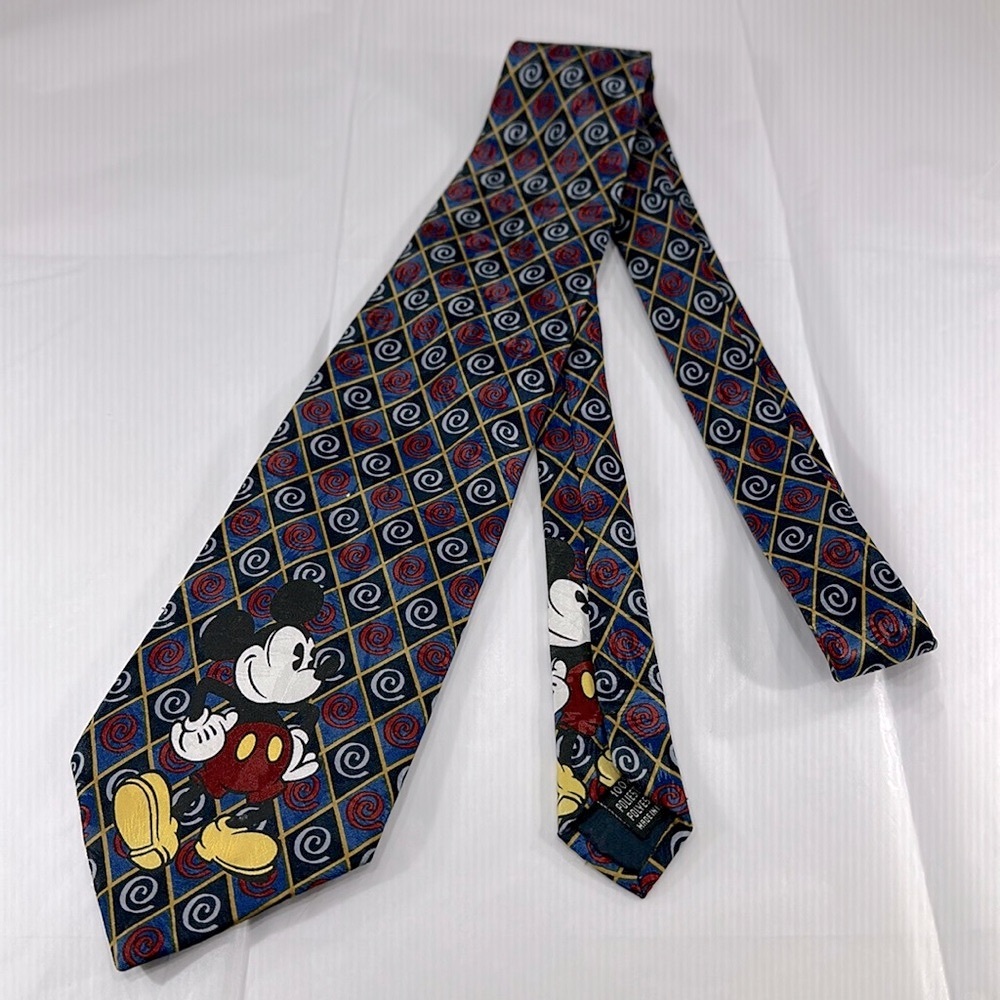 DISNEY Mickey Unlimited - Mickey Mouse Graphic Color Mens Necktie ✨ EUC